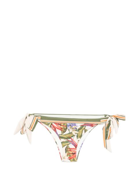 FARM RIO Strilitzia floral-print side-tie bikini bottoms