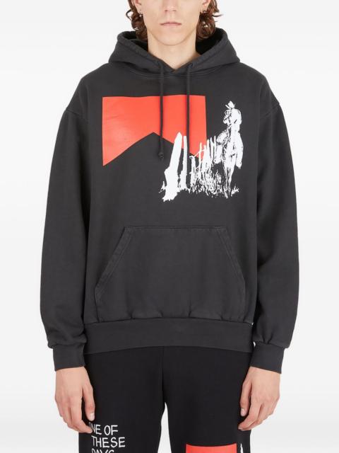 One Of These Days graphic-print cotton hoodie