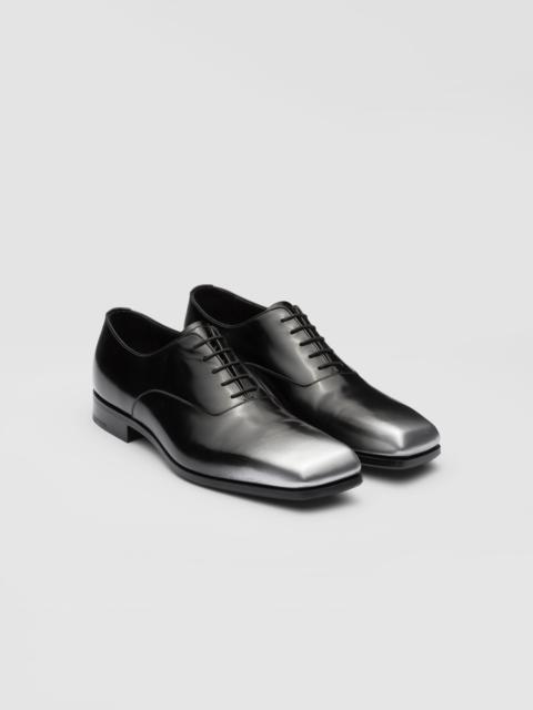 Prada Nuanced brushed leather Oxford shoes