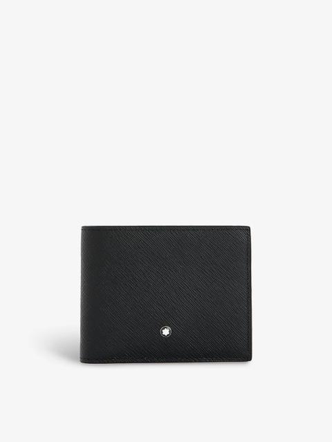 Sartorial brand-plaque leather wallet
