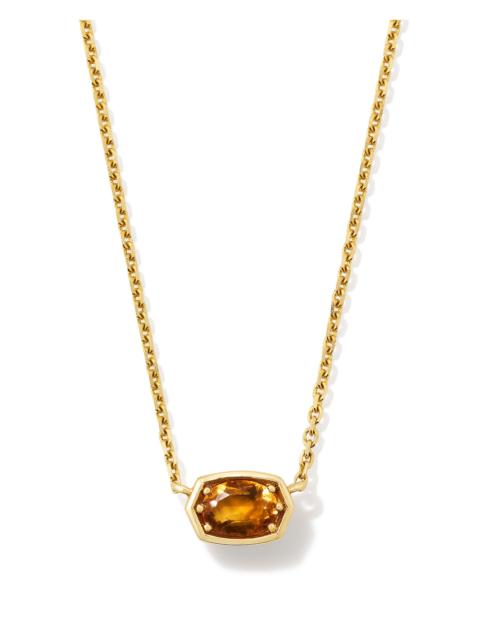 KENDRA SCOTT Marisa 14k Yellow Gold November Oval Solitaire Pendant Necklace