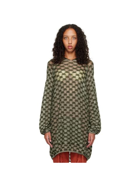 ISA BOULDER SSENSE Exclusive Green & Off-White Hoodie