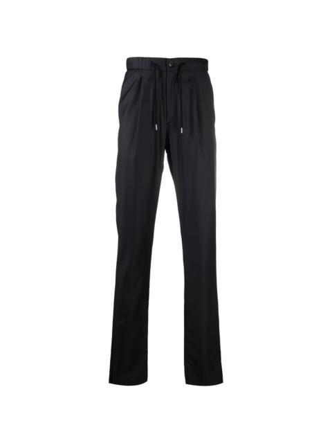 fine knit drawstring waist trousers