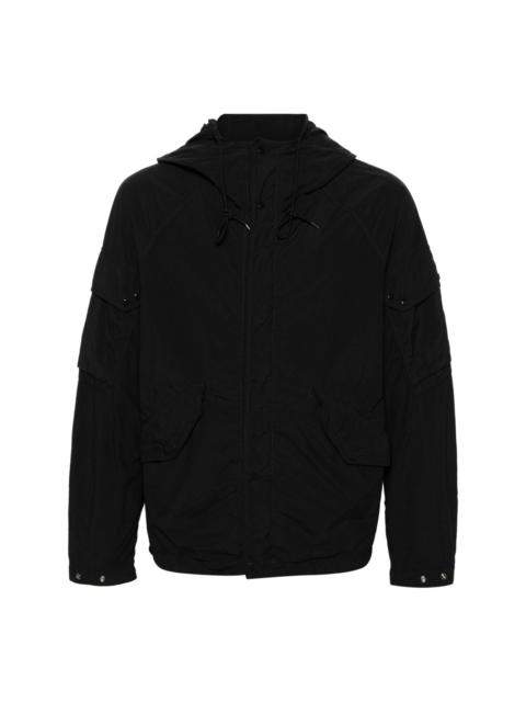 Ten C garment-dyed hooded jacket