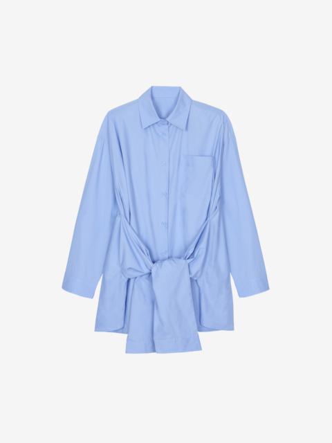 The Frankie Shop Birkholm Double Sleeve Tie Shirt - Blue
