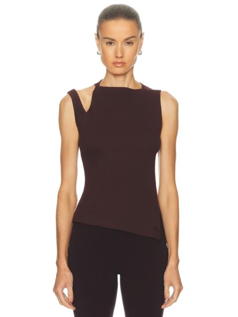 courrèges Transverse 90s Ribbed Top