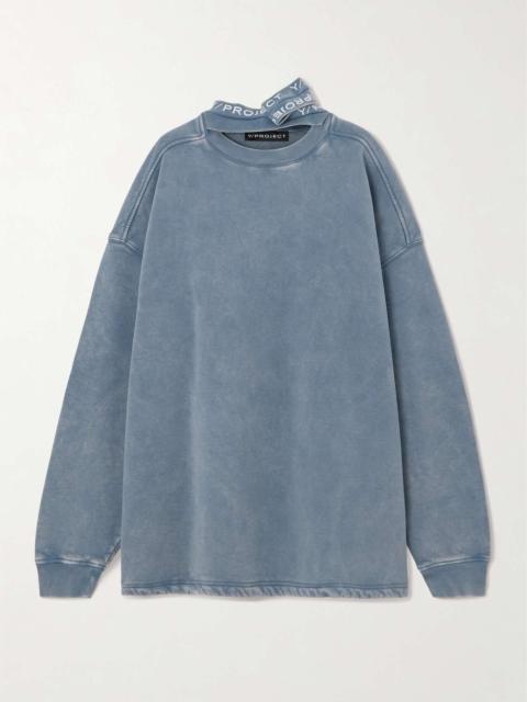 Y/Project Triple Collar garment-dyed cotton-jersey sweatshirt