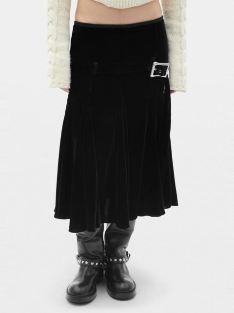 Ann Demeulemeester Helma Knee Lenght Handkerchief Skirt With Belt