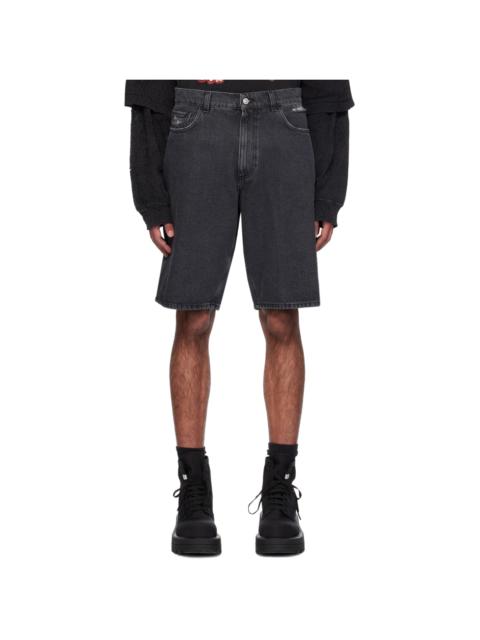 1017 ALYX 9SM Black Distressed Carpenter Denim Shorts