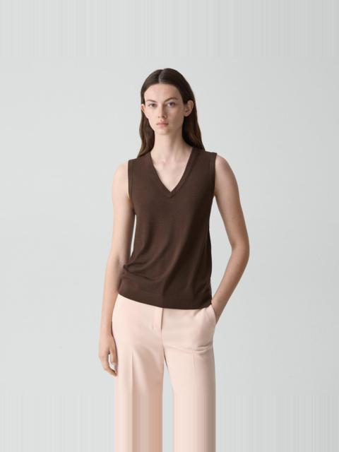 Theory V-Neck Tank Top in Regal Wool