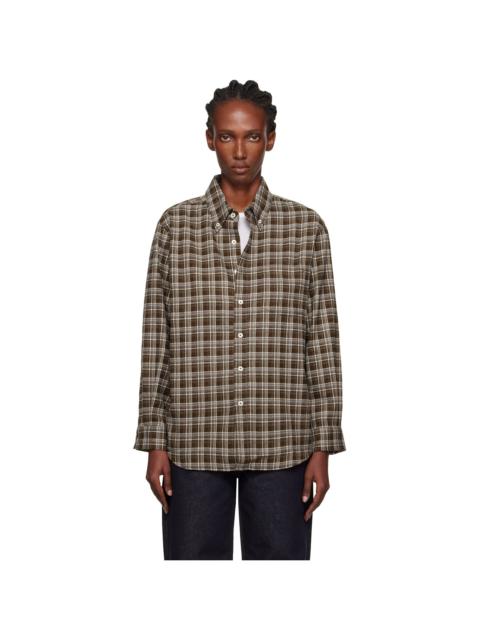 Dunst Brown Check Flannel Shirt