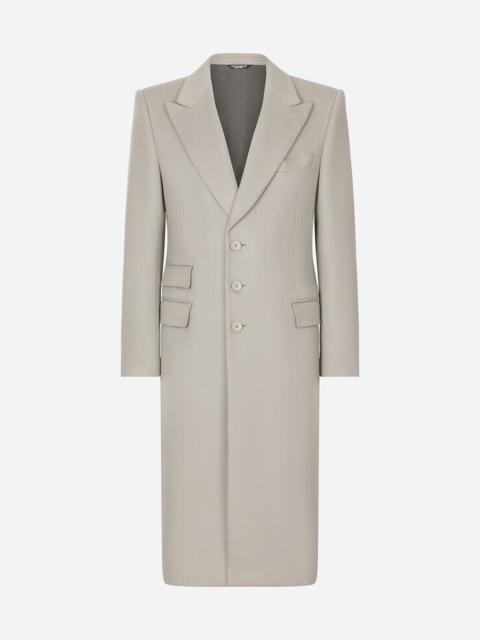 Single-breasted double cashmere coat