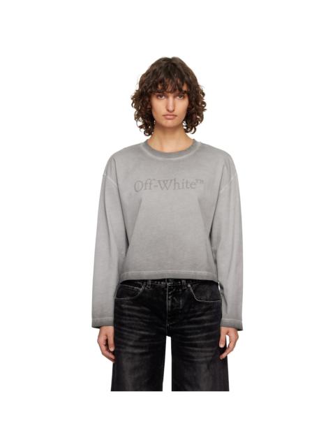 Off-White Gray Laundry Long Sleeve T-shirt