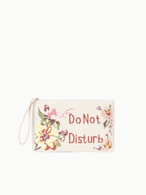 STAUD STAUD TOMMY BEADED LARGE POUCH DO NOT DISTURB