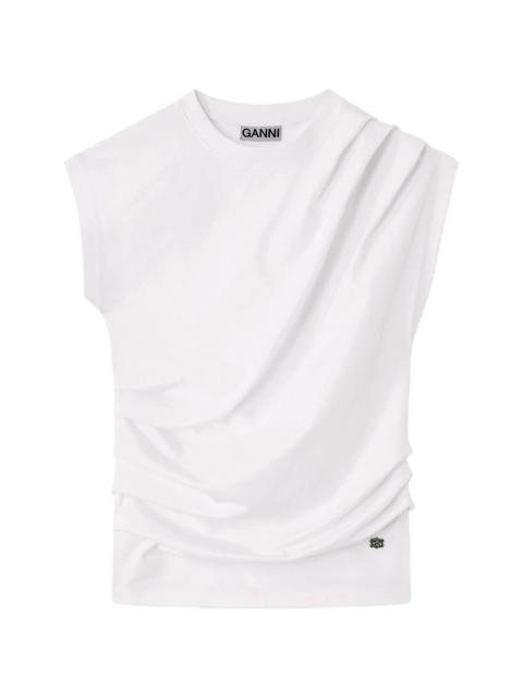 GANNI Ganni Top In Draped Jersey