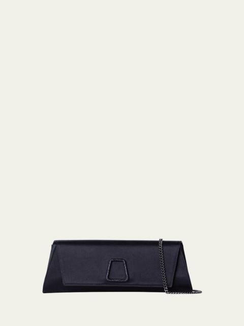 AKRIS Anouk Satin Clutch Bag with Chain Strap