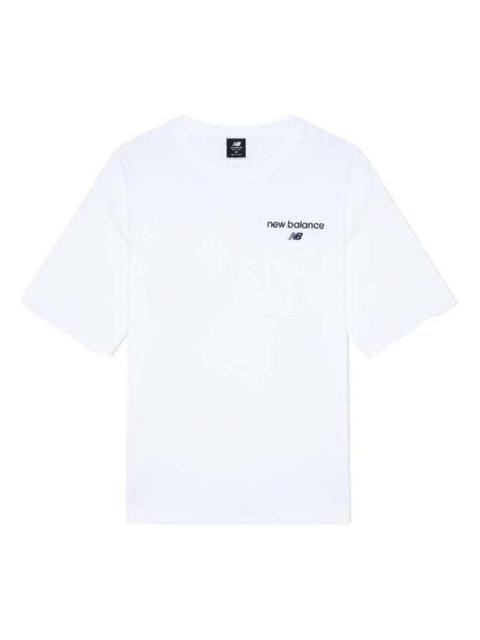 New Balance New Balance Logo Print T-Shirt 'White Black' AMT22353-WT