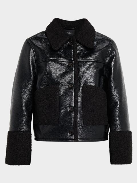 Rails Dria Faux Leather Bomber Jacket