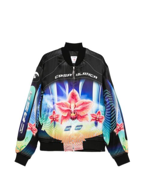 CASABLANCA floral-print bomber jacket