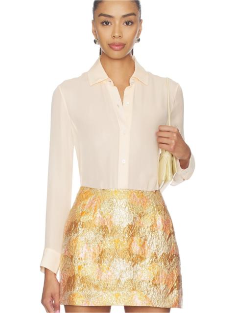 RENGGLI Silk Georgette Button Up Shirt