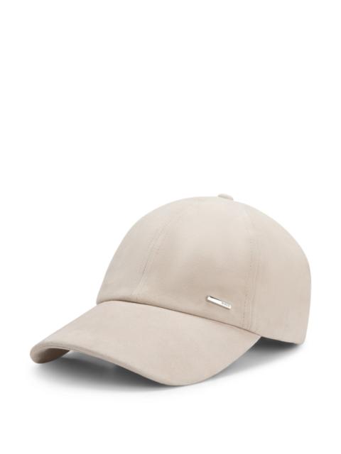 BOSS LOGO-RIVET CAP IN SUEDE