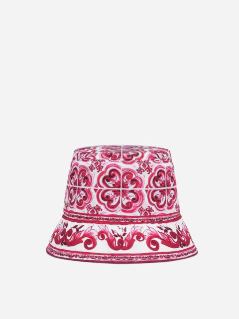 Dolce & Gabbana Bucket hat with Majolica print