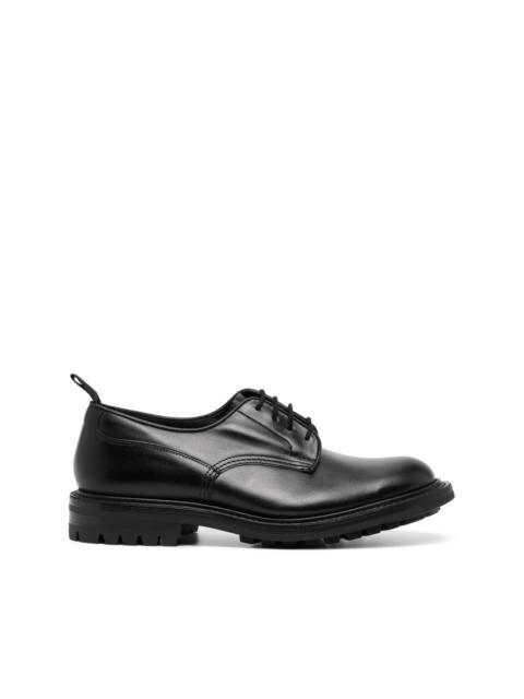 panelled lace-up derby shoes