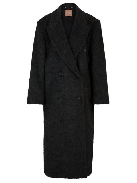 BOSS DOUBLE-BREASTED COAT IN COTTON