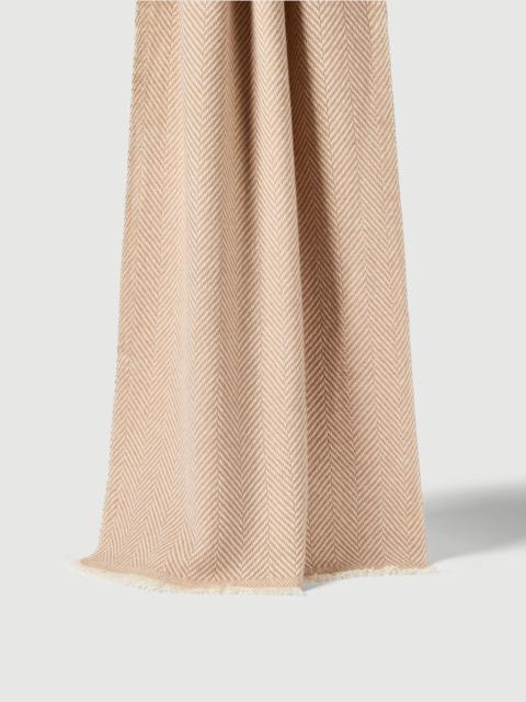 Brunello Cucinelli Cashmere chevron scarf