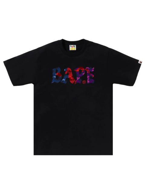 BAPE Color Camo Crazy Logo Tee 'Black'