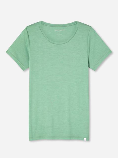 Derek Rose Women's T-Shirt Lara Micro Modal Stretch Sage Green