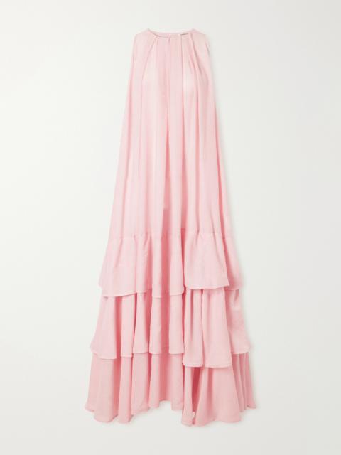 MARRAKSHI LIFE Ruffled Cotton Poplin Maxi Dress
