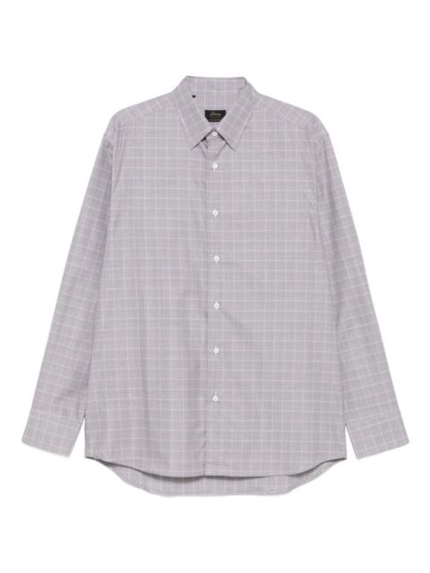 Brioni checked cotton shirt