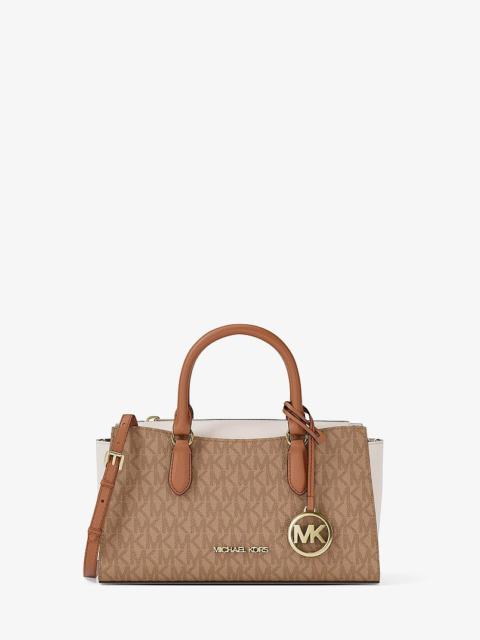 MICHAEL KORS Arden Small Color-Block Signature Logo Messenger Bag