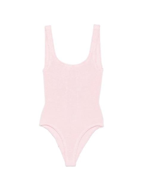 Hunza G crinkle-effect scoop-neck swimsuit