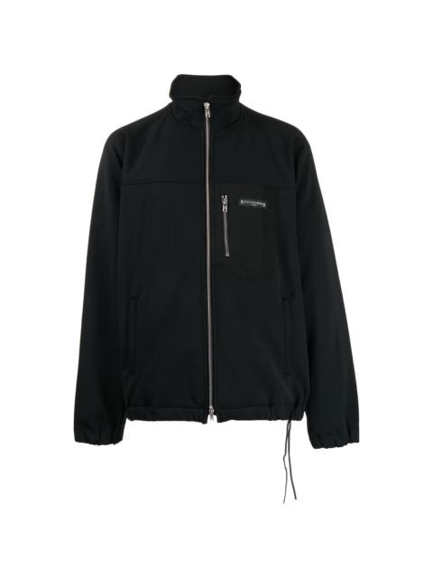 high-neck zip-fastening jacket