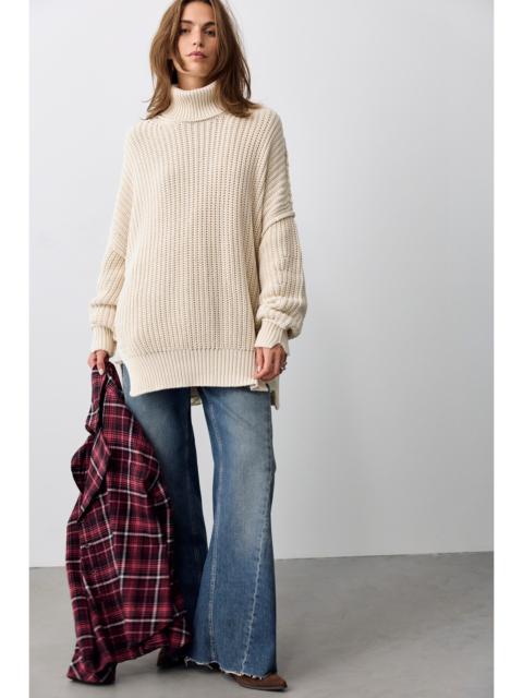 FREE PEOPLE We The Free Worn Thru Turtleneck Sweater