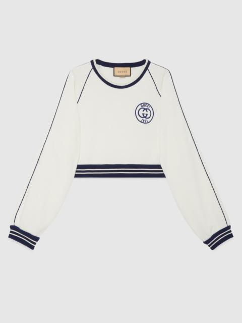 GUCCI Cotton jersey sweatshirt with embroidery