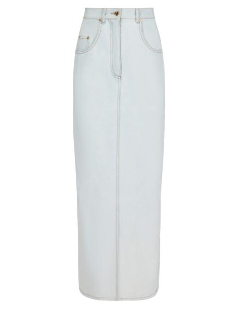 NINA RICCI Long denim skirt with slit