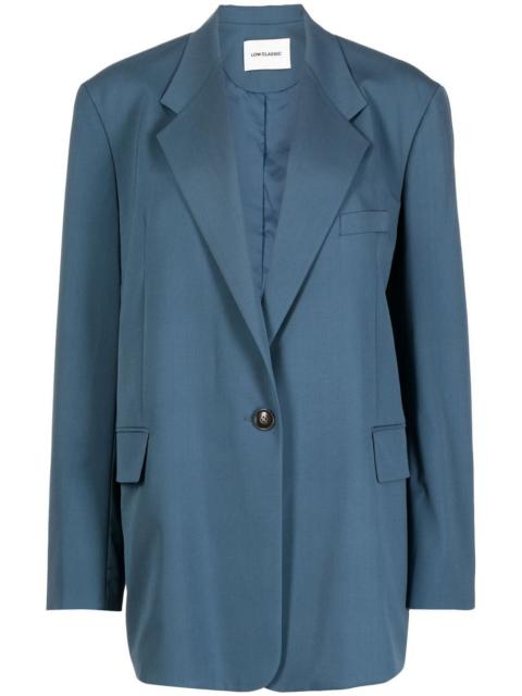 LOW CLASSIC oversized padded shoulder single-breasted blazer