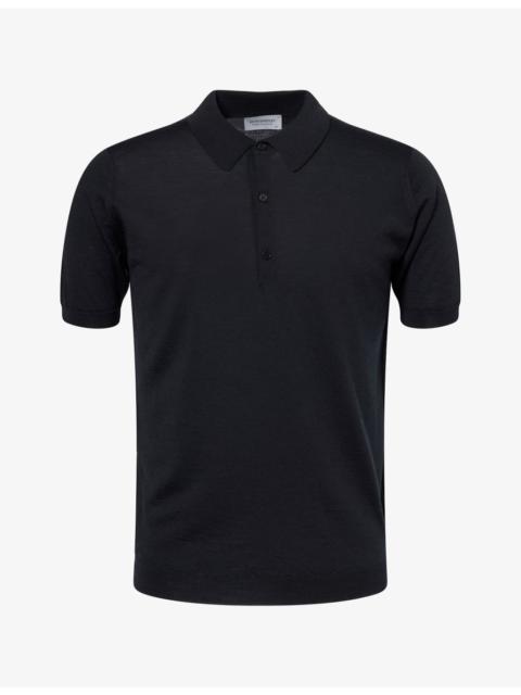 JOHN SMEDLEY Short-Sleeve Merino-Wool Polo Shirt