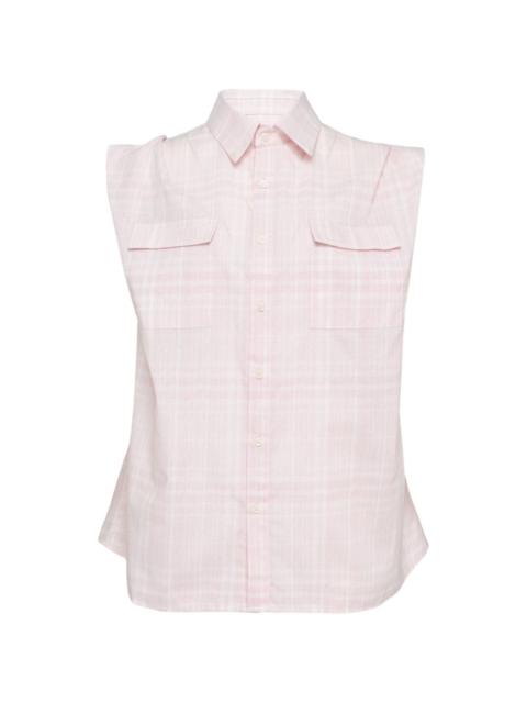 BONBOM tucked sleeveless shirt