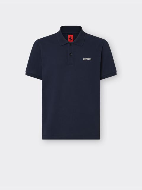 Ferrari Cotton polo shirt with Ferrari logo