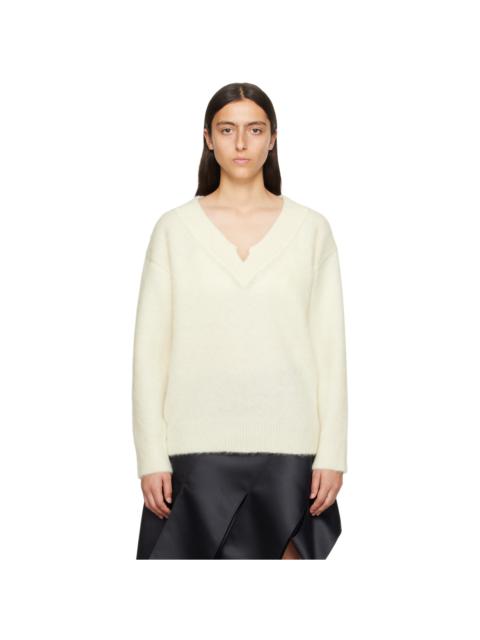 We11done Off-White V-Neck Sweater