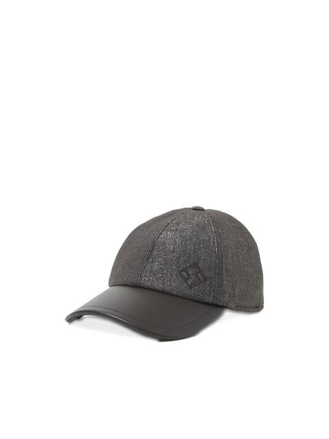 PESERICO logo-detail leather-peak baseball cap