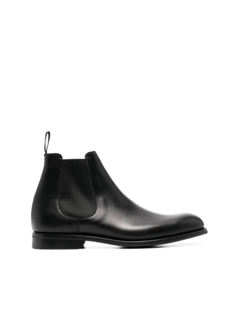 leather ankle-length boots