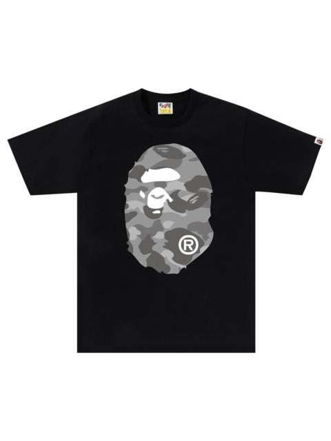 BAPE Honeycomb Camo Big Ape Head Tee 'Black/Grey'