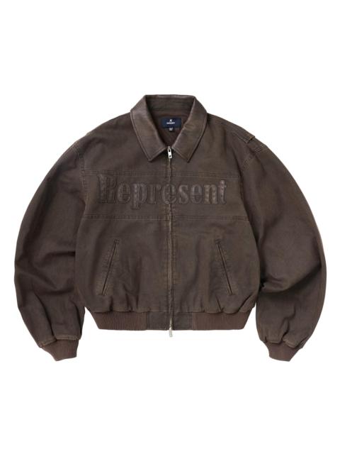 REPRESENT Men's Roscoe Canvas Workwear Bomber Jacket - Whisky