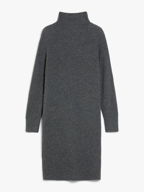 Max Mara EBRIDI Ribbed cashmere-blend dress