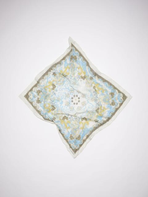 Acne Studios Cotton-silk scarf - White/light blue